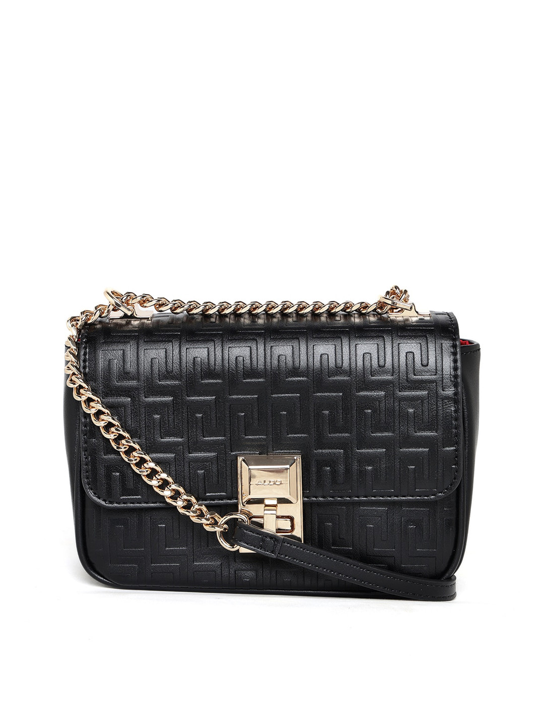 

ALDO Textured Structured Sling Bag, Black