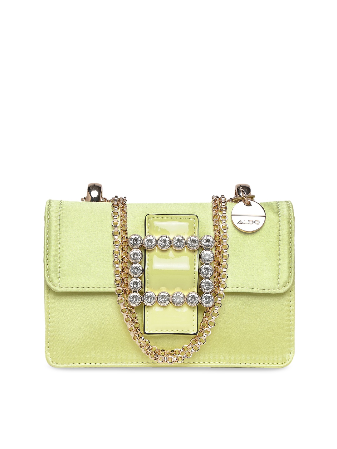 

ALDO Embellished Structured Sling Bag, Yellow