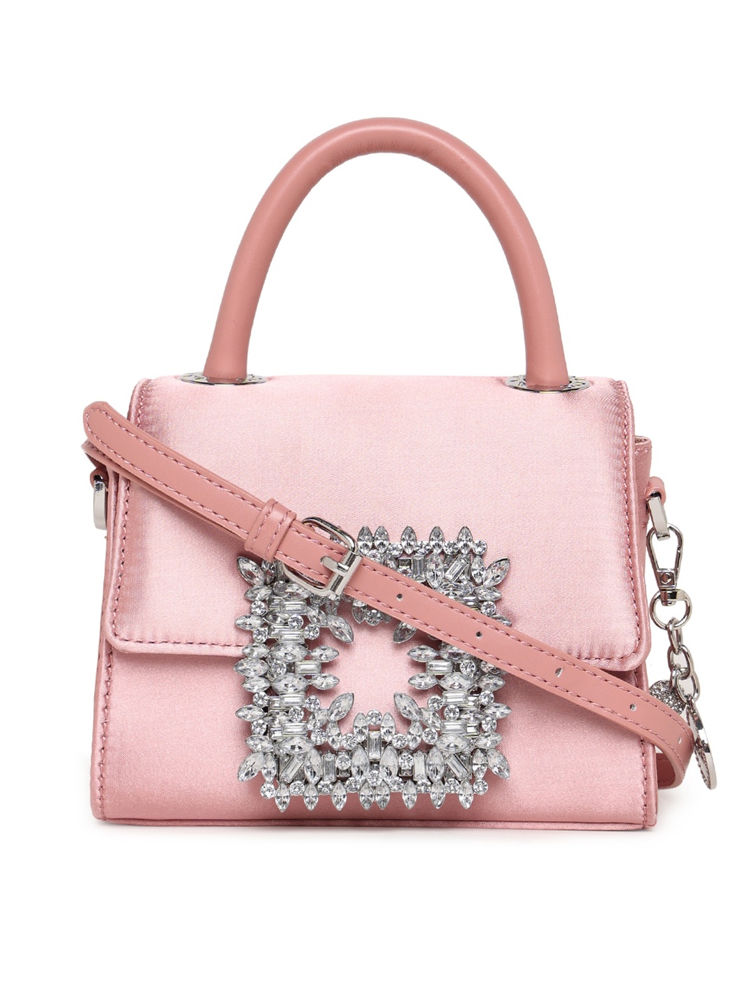 

ALDO Embellished Structured Handheld Bag, Pink