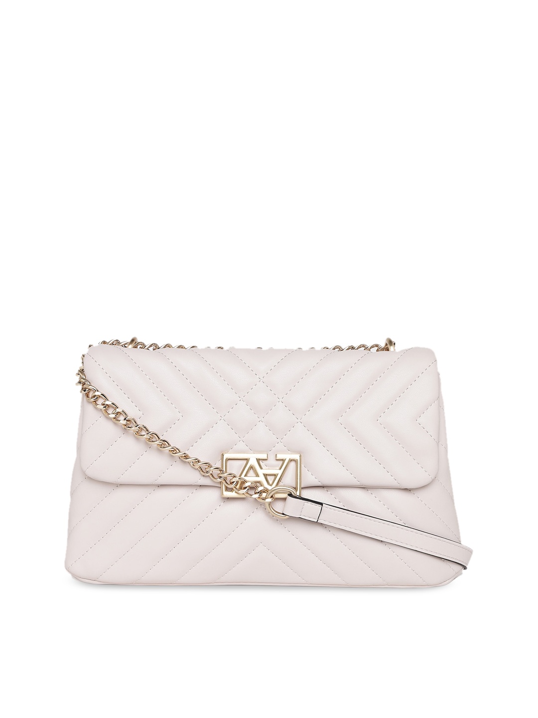 

ALDO Textured Structured Sling Bag With Quilted, Beige