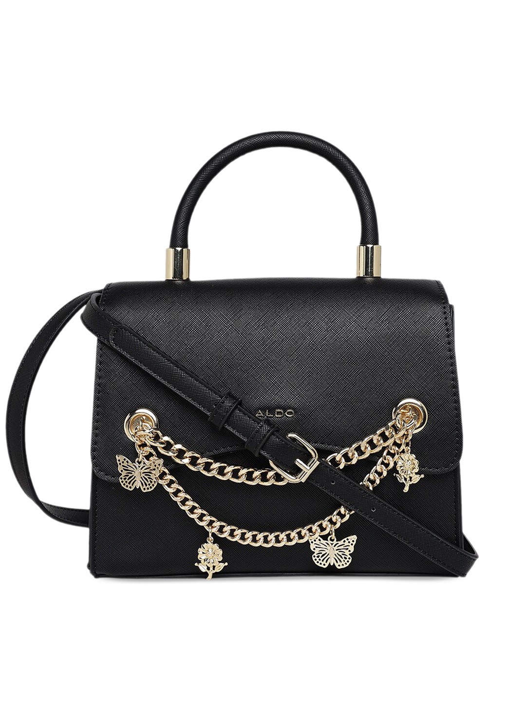 

ALDO Textured Structured Handheld Bag, Black