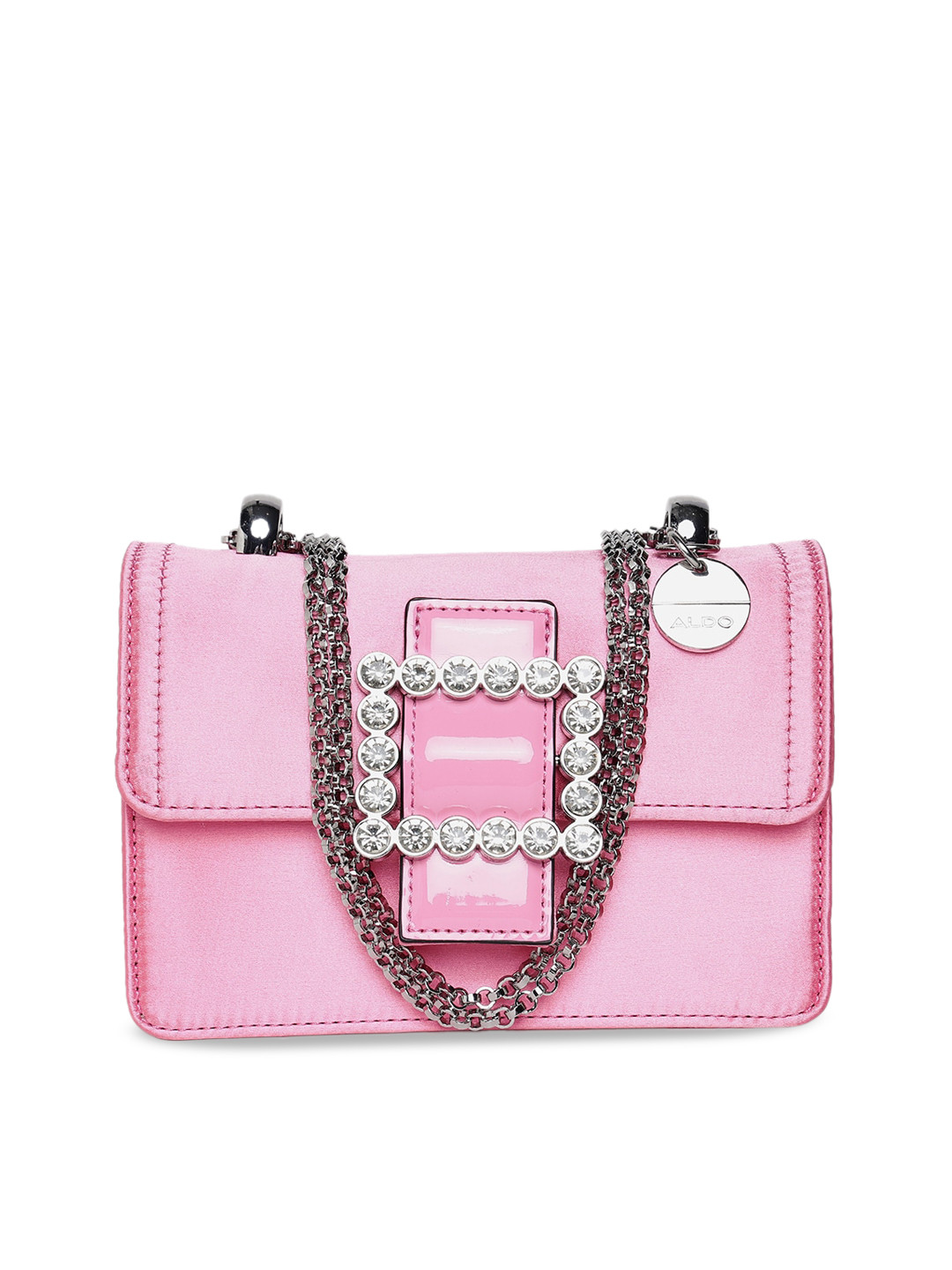 

ALDO Embellished Structured Sling Bag, Pink