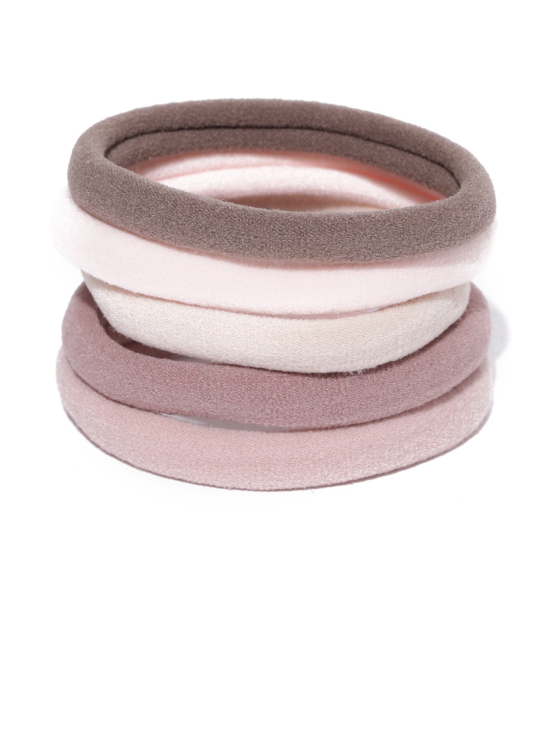 

Accessorize London Women 5-Pack Thick Towelling Hair Ponytail Holders, Multi
