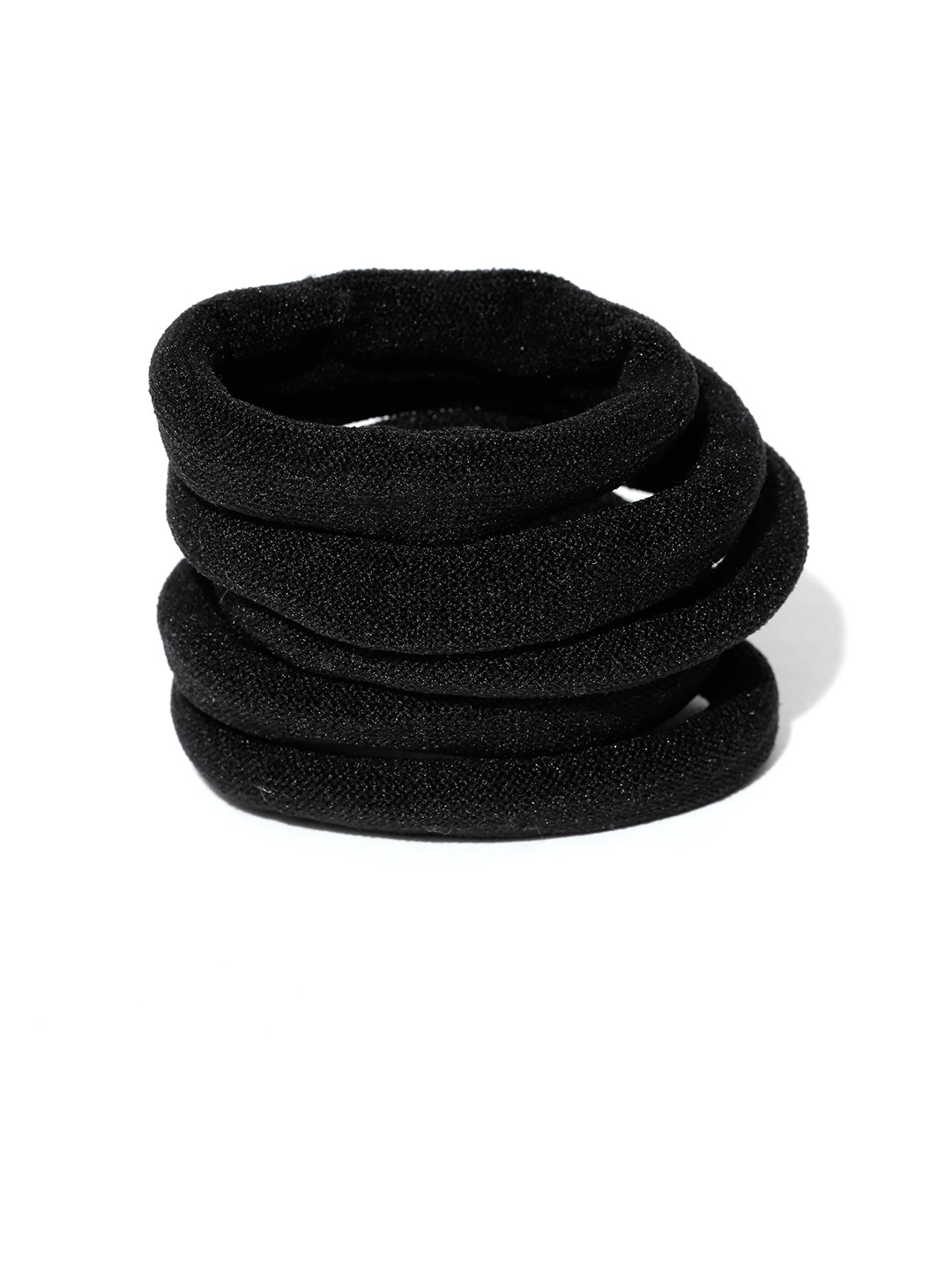 

Accessorize London Women 5-Pack Thick Towelling Hair Ponytail Holders, Black