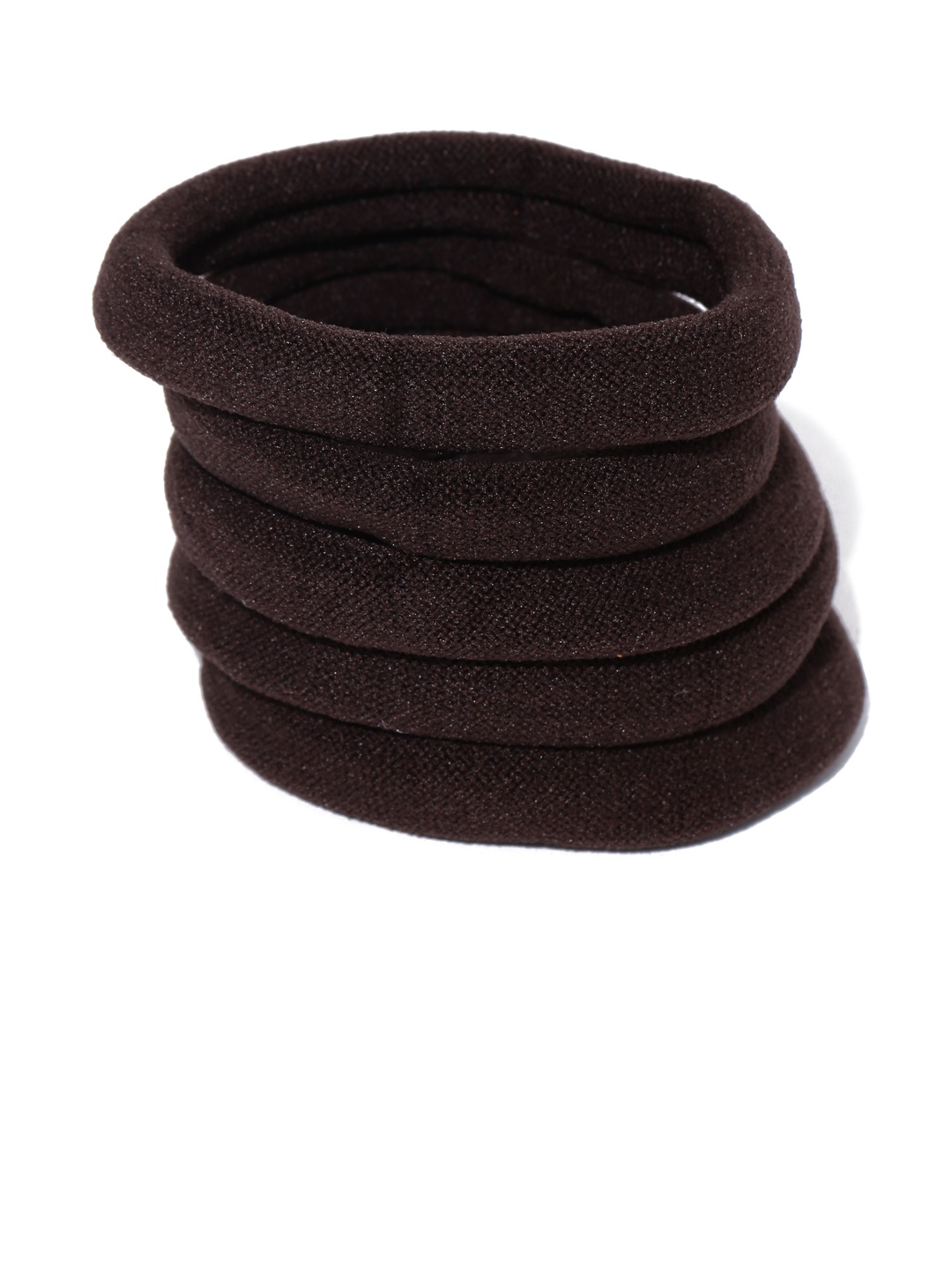

Accessorize London Women 5-Pack Thick Towelling Hair Ponytail Holders, Brown
