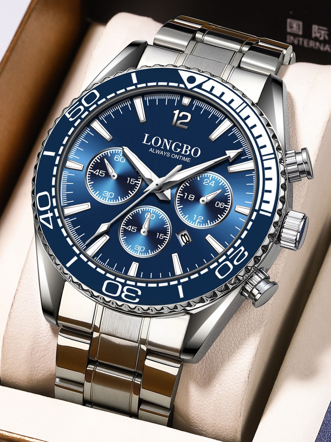 

LONGBO Men Dial & Stainless Steel Bracelet Style Straps Analogue Watch Long-83096, Silver