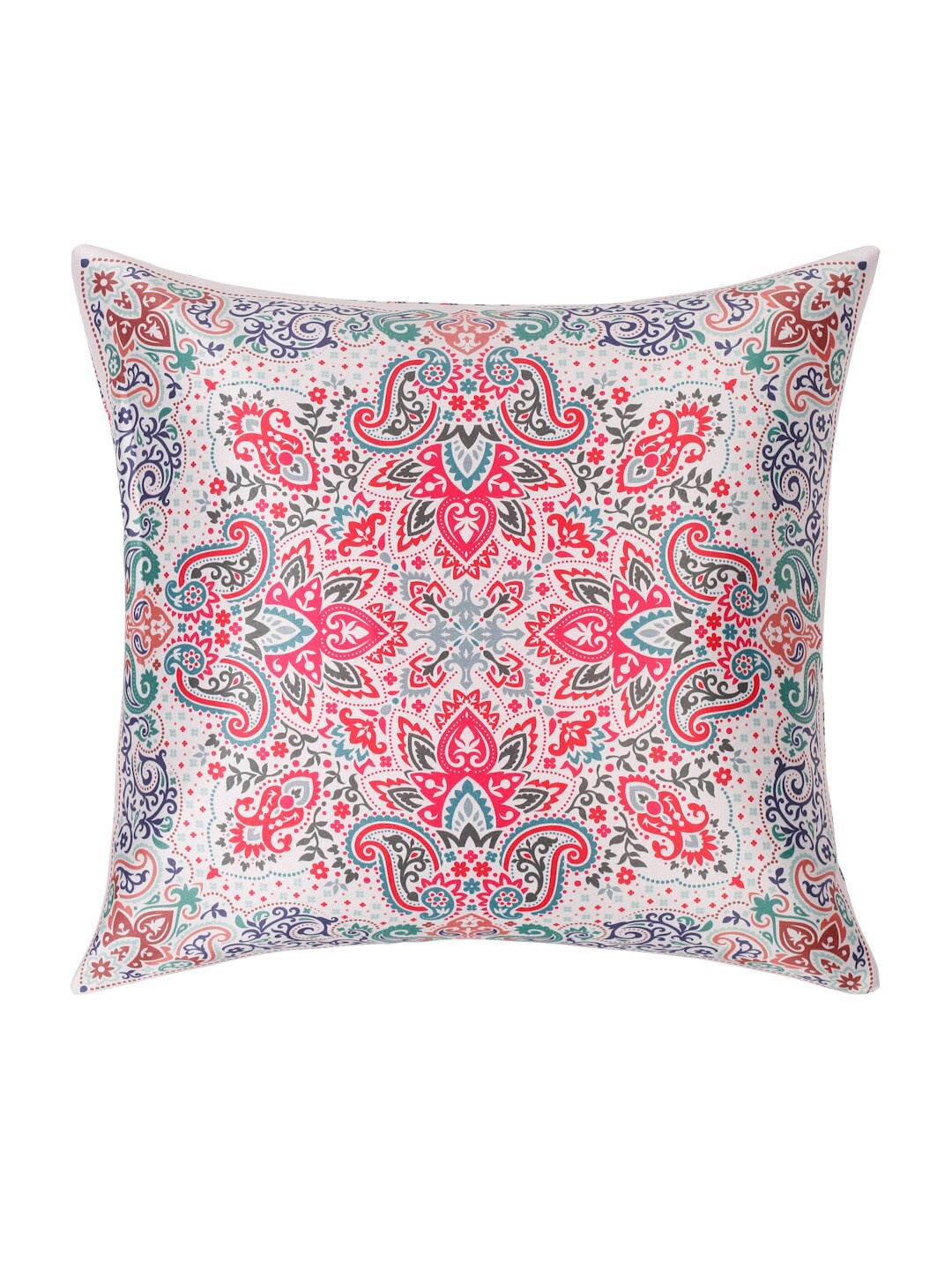 

Alina decor Pink & White Ethnic Motifs Square Cushion Covers