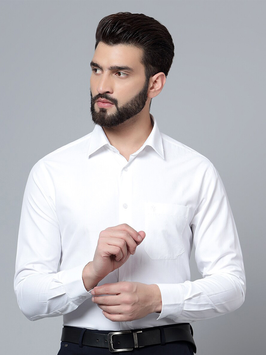 

Cantabil Spread Collar Formal Shirt, White