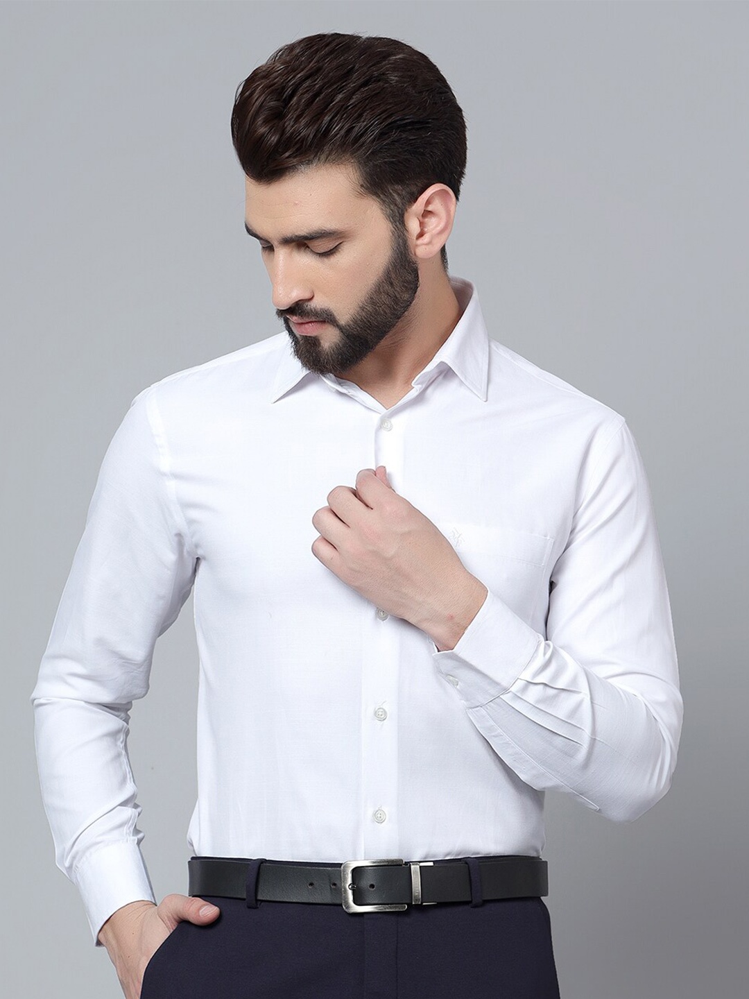 

Cantabil Spread Collar Formal Shirt, White