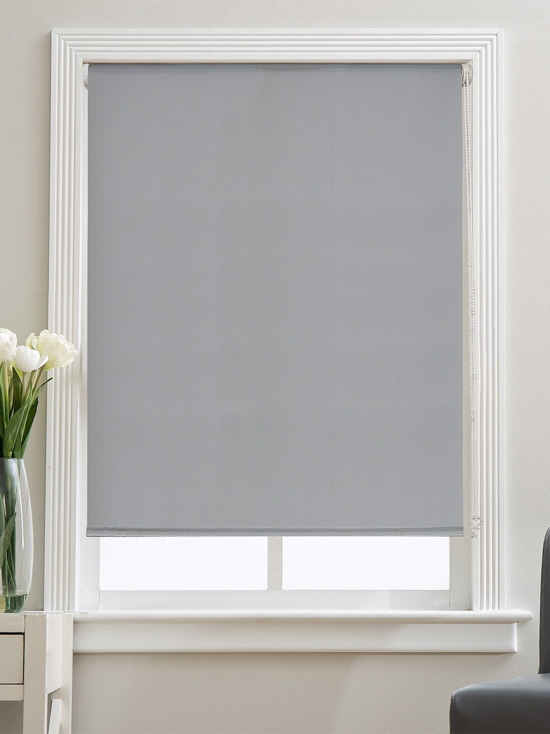 

Deco Window Grey & White Black Out Jacquard Roller Window Blinds