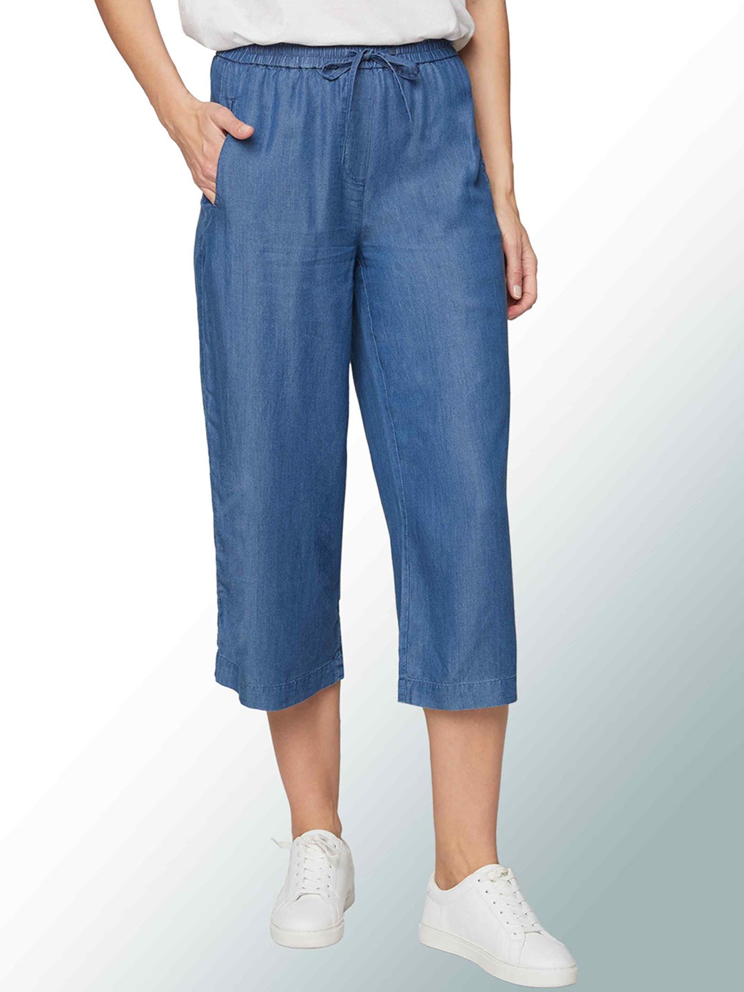

B Copenhagen Women Loose Fit Culottes Trousers, Blue