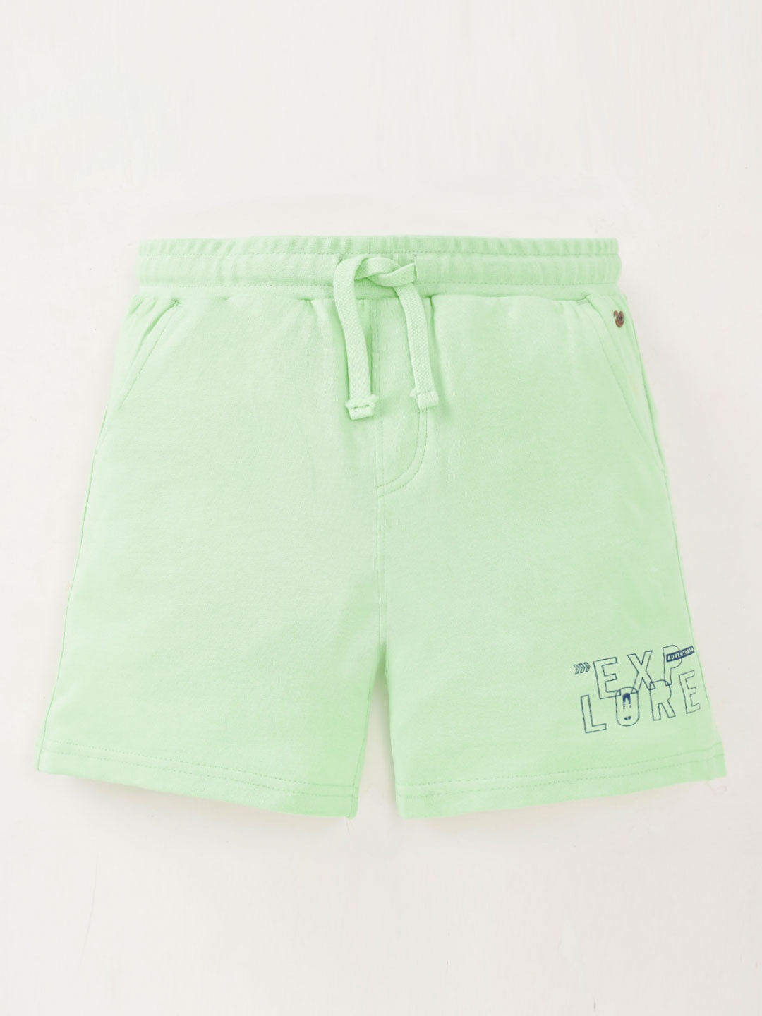 

Ed-a-Mamma Boys Mid-Rise Cotton Shorts, Green