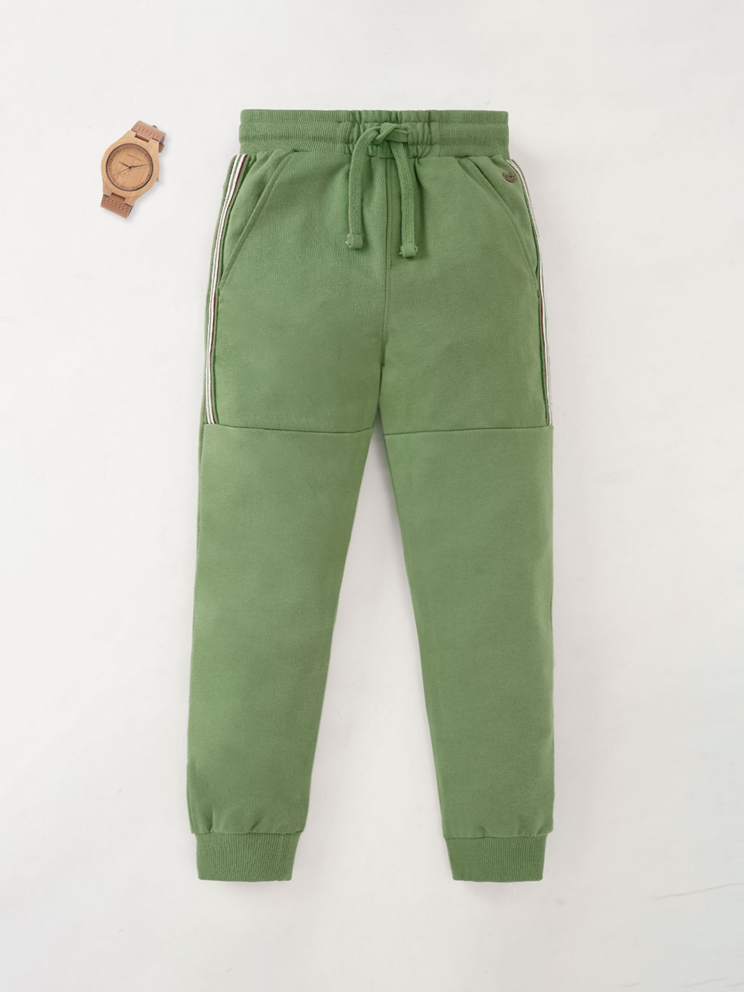 

Ed-a-Mamma Boys Pure Cotton Joggers, Green