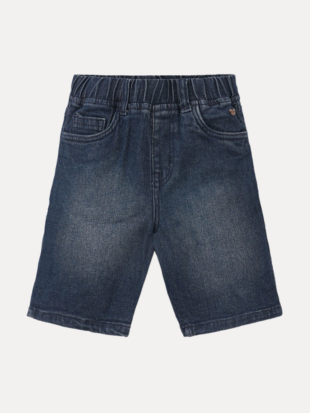 

Ed-a-Mamma Boys Washed Mid-Rise Cotton Denim Shorts, Blue