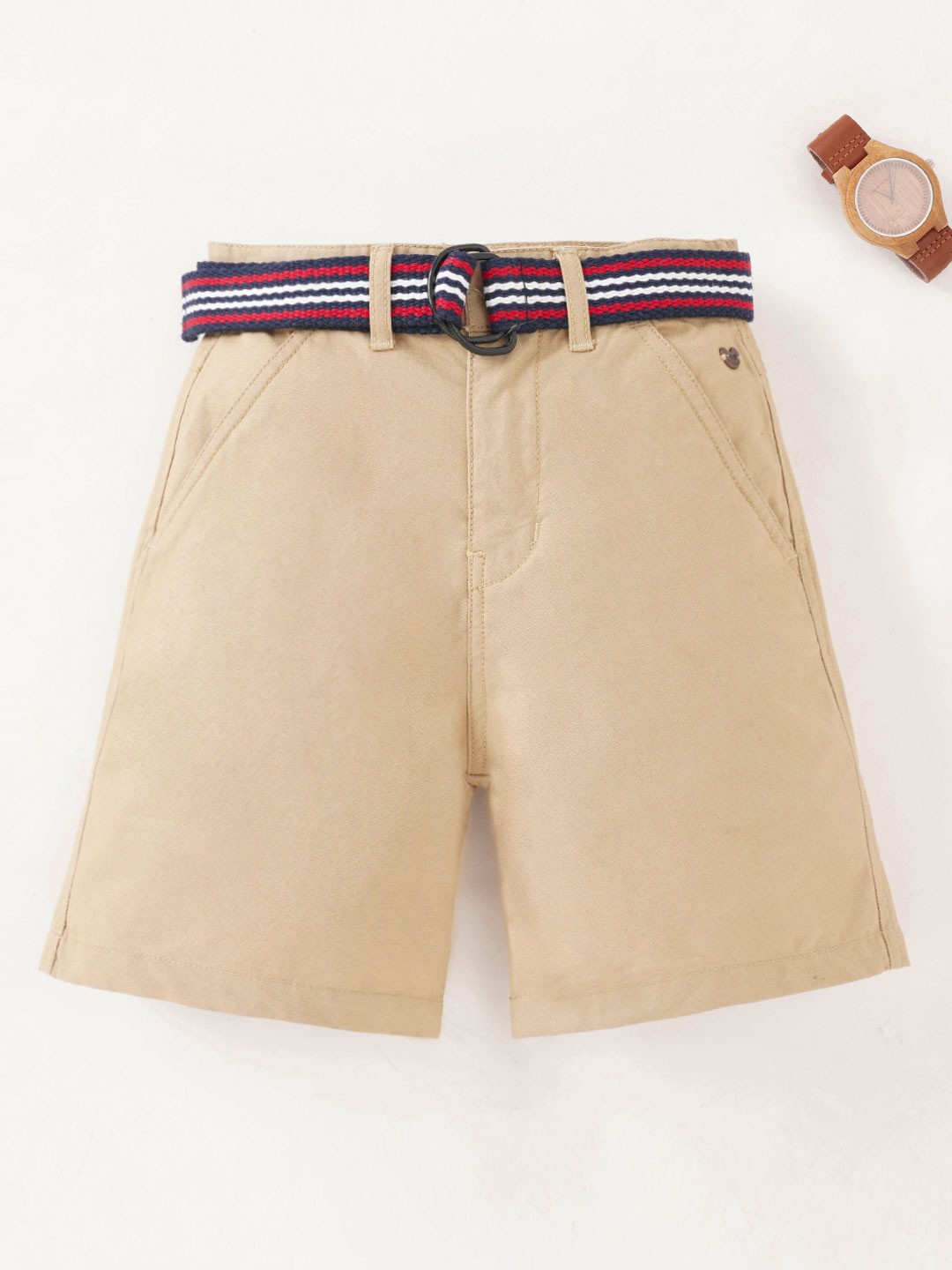 

Ed-a-Mamma Boys Mid-Rise Above Knee Chino Shorts, Beige