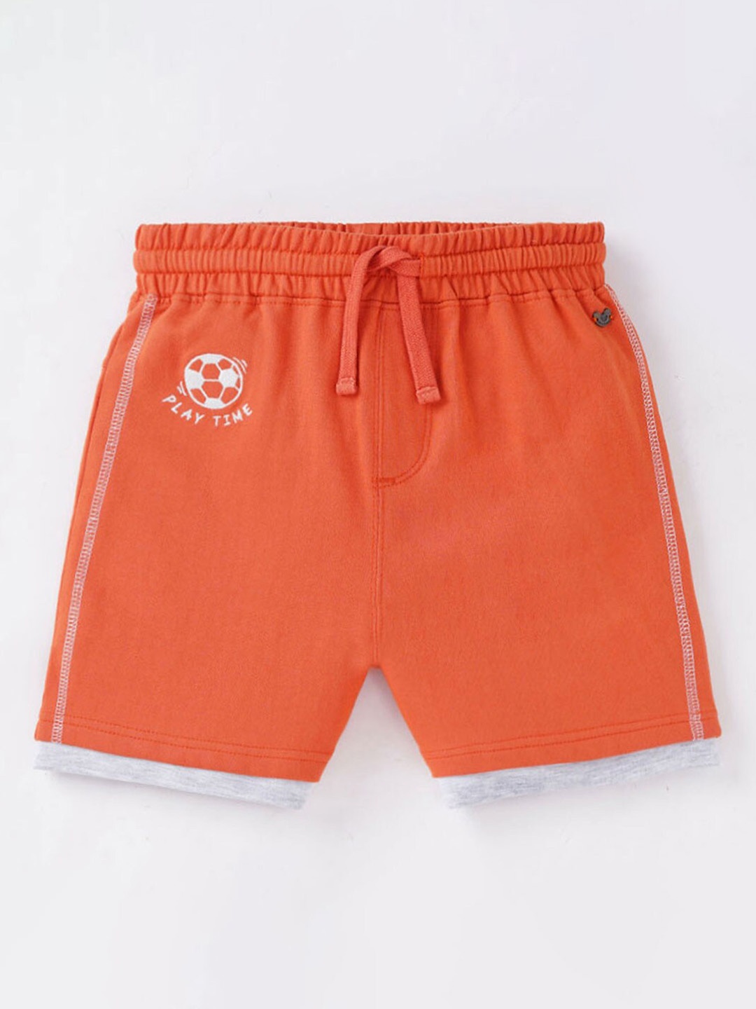 

Ed-a-Mamma Boys Mid-Rise Above Knee Regular Shorts, Orange