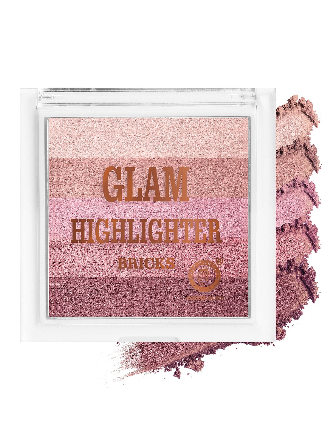 Colors Queen Glam Long Lasting Shimmer Highlighter Brick - Shade 08, Pink