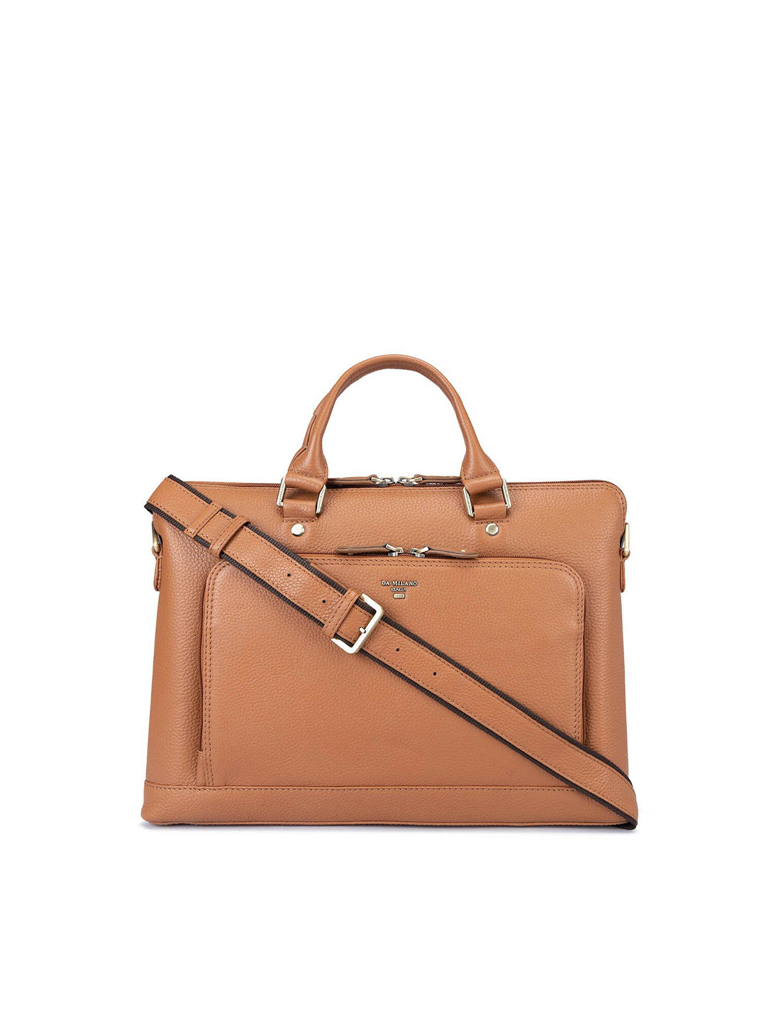 

Da Milano Textured Leather Laptop Sleeve, Brown