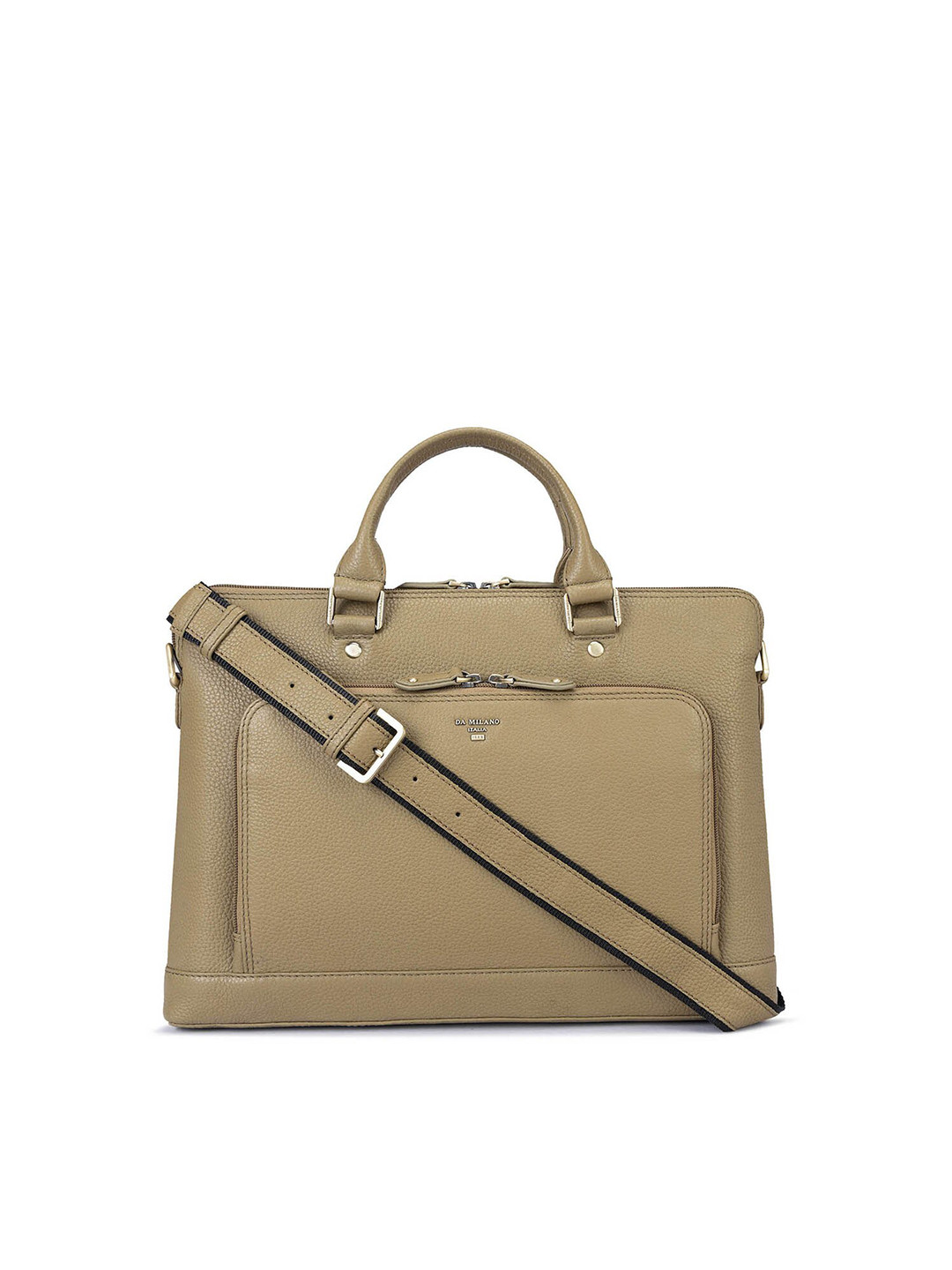 

Da Milano Textured Leather Laptop Sleeve, Green