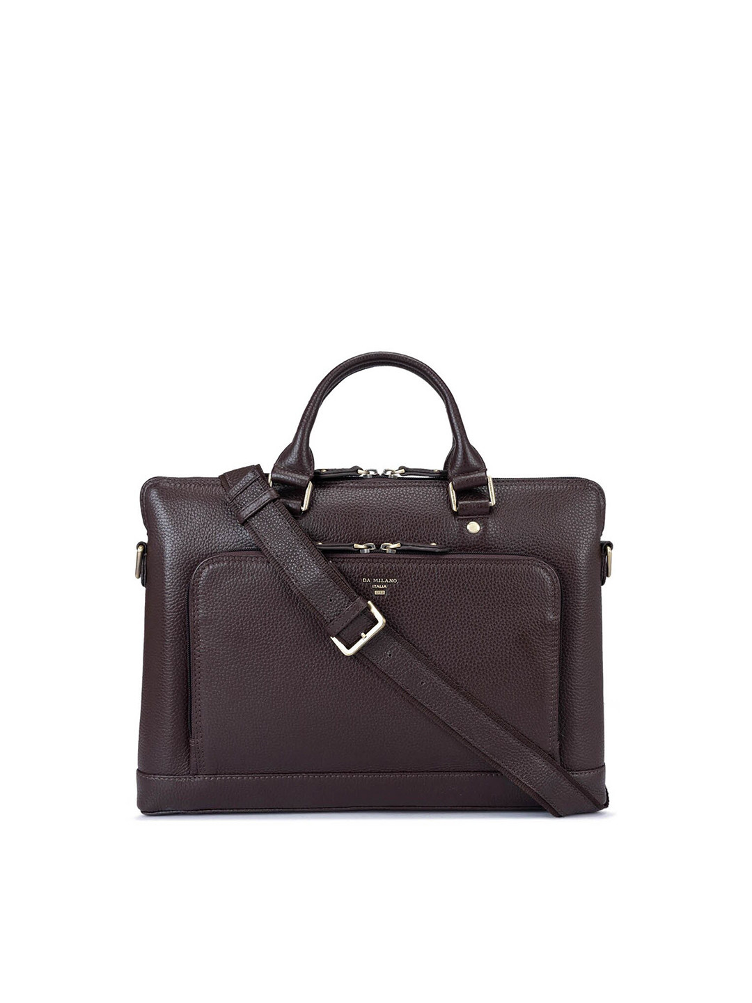 

Da Milano Textured Leather Laptop Sleeve, Brown