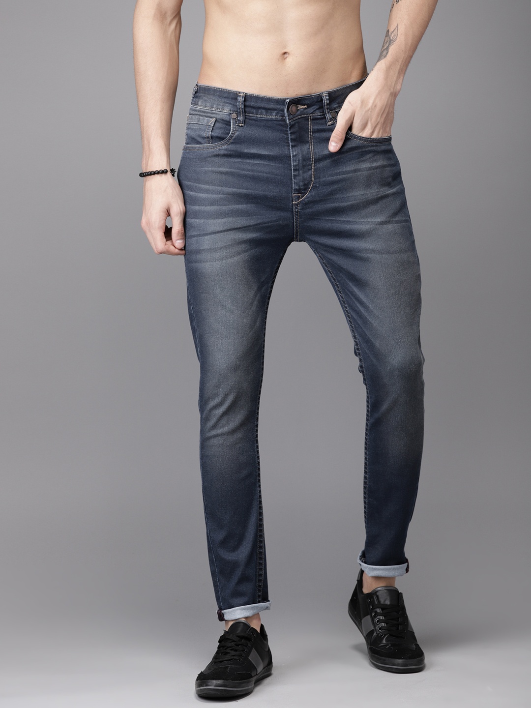 

Moda Rapido Men Blue Tapered Fit Mid-Rise Clean Look Stretchable Jeans