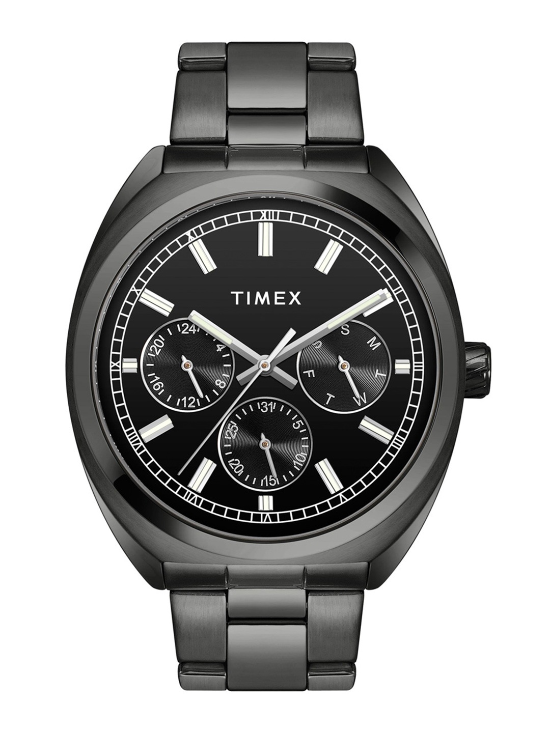 

Timex Men Stainless Steel Bracelet Style Straps Analogue Multi Function Watch TWEG22303, Black