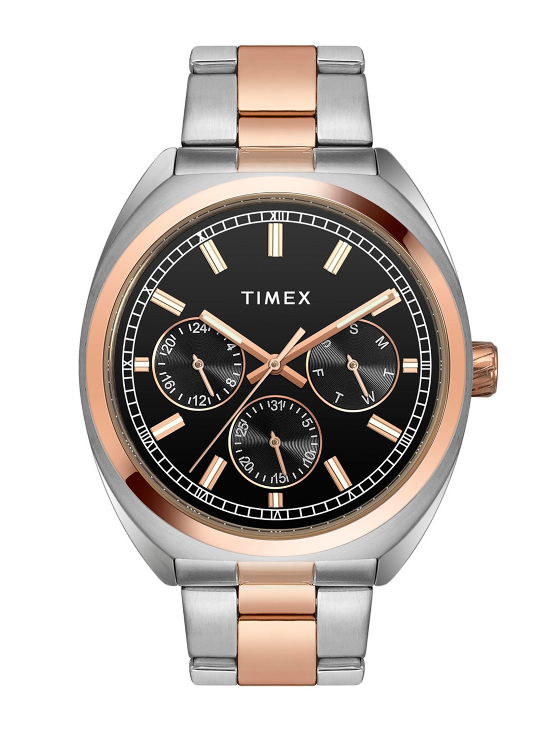 

Timex Men Stainless Steel Bracelet Style Straps Analogue Multi Function Watch TWEG22302, Black