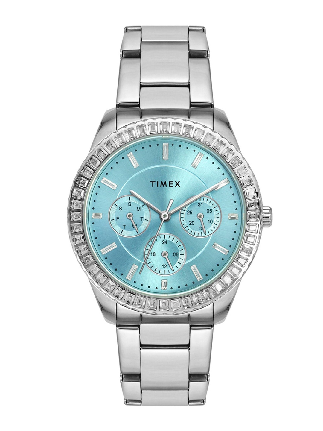 

Timex E-Class Sport Collection Women Bracelet Style Multi Function Watch TWEL16800, Blue