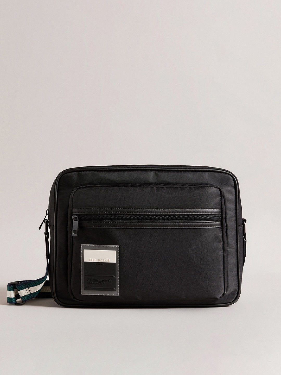 

Ted Baker Black Colourblocked Leather Structured Hobo Bag with Tasselled