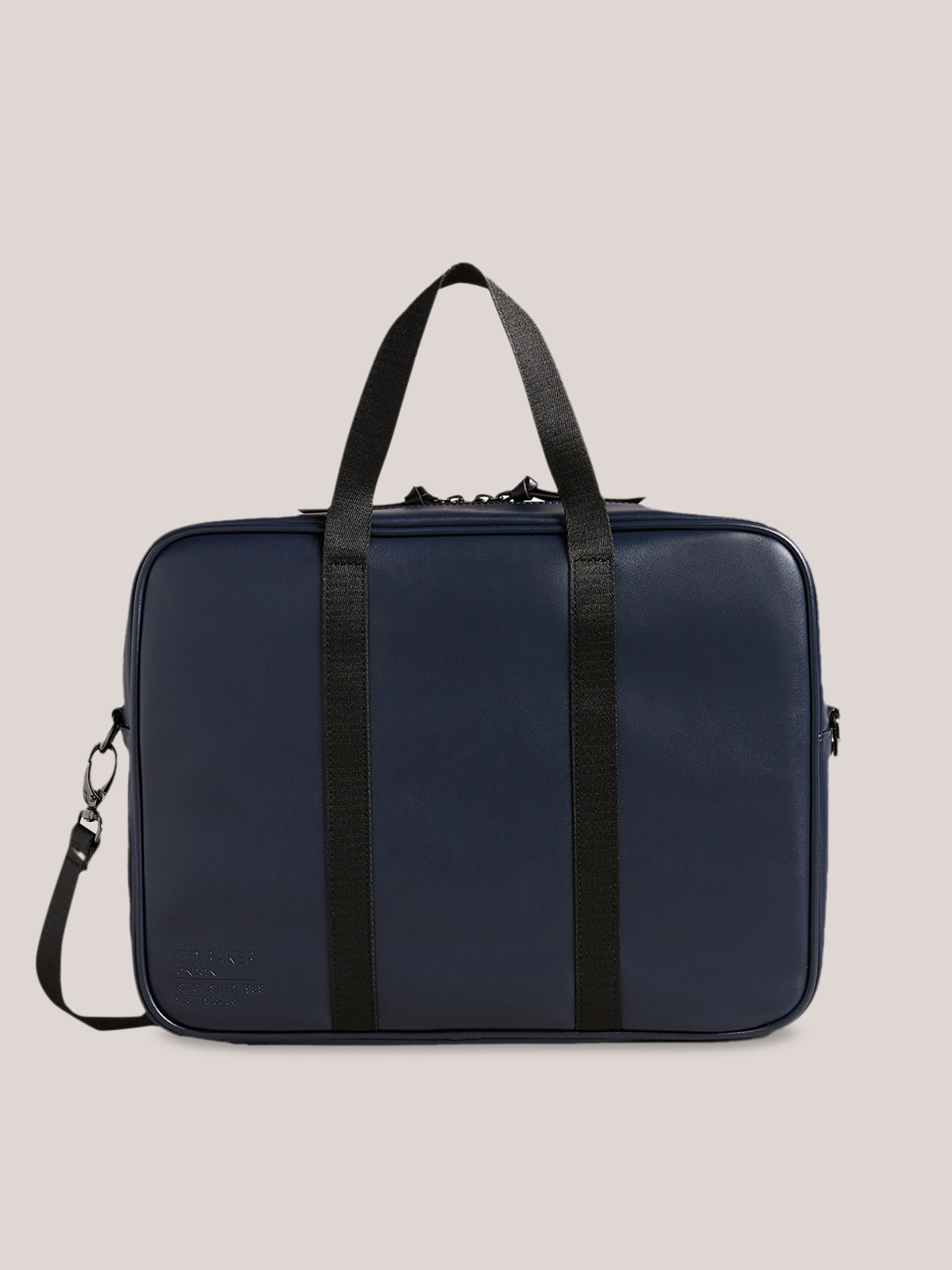 

Ted Baker Colourblocked Leather Oversized Structured Tote Bag with Tasselled, Navy blue