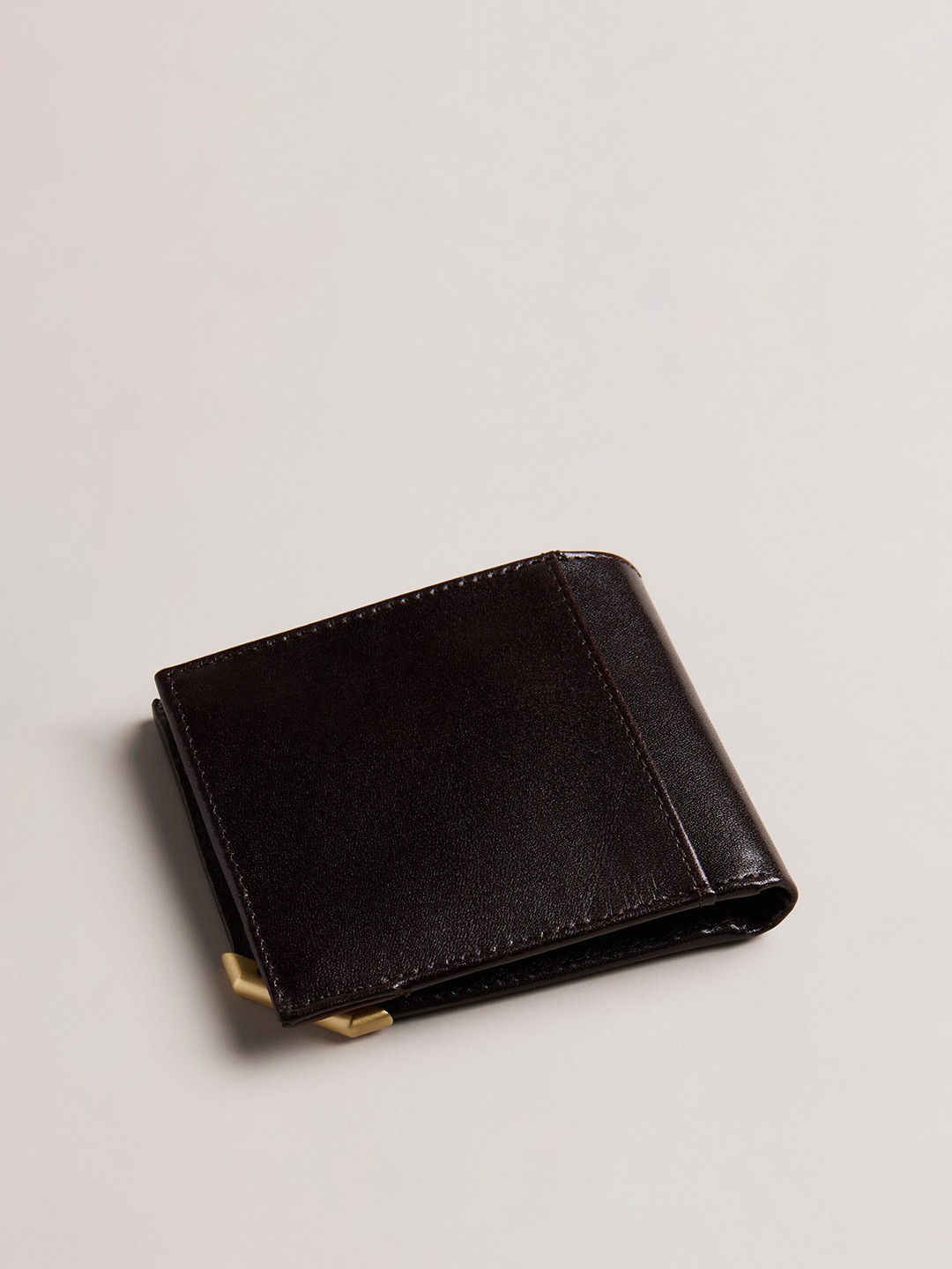 

Ted Baker Men Leather Two Fold Wallet, Brown