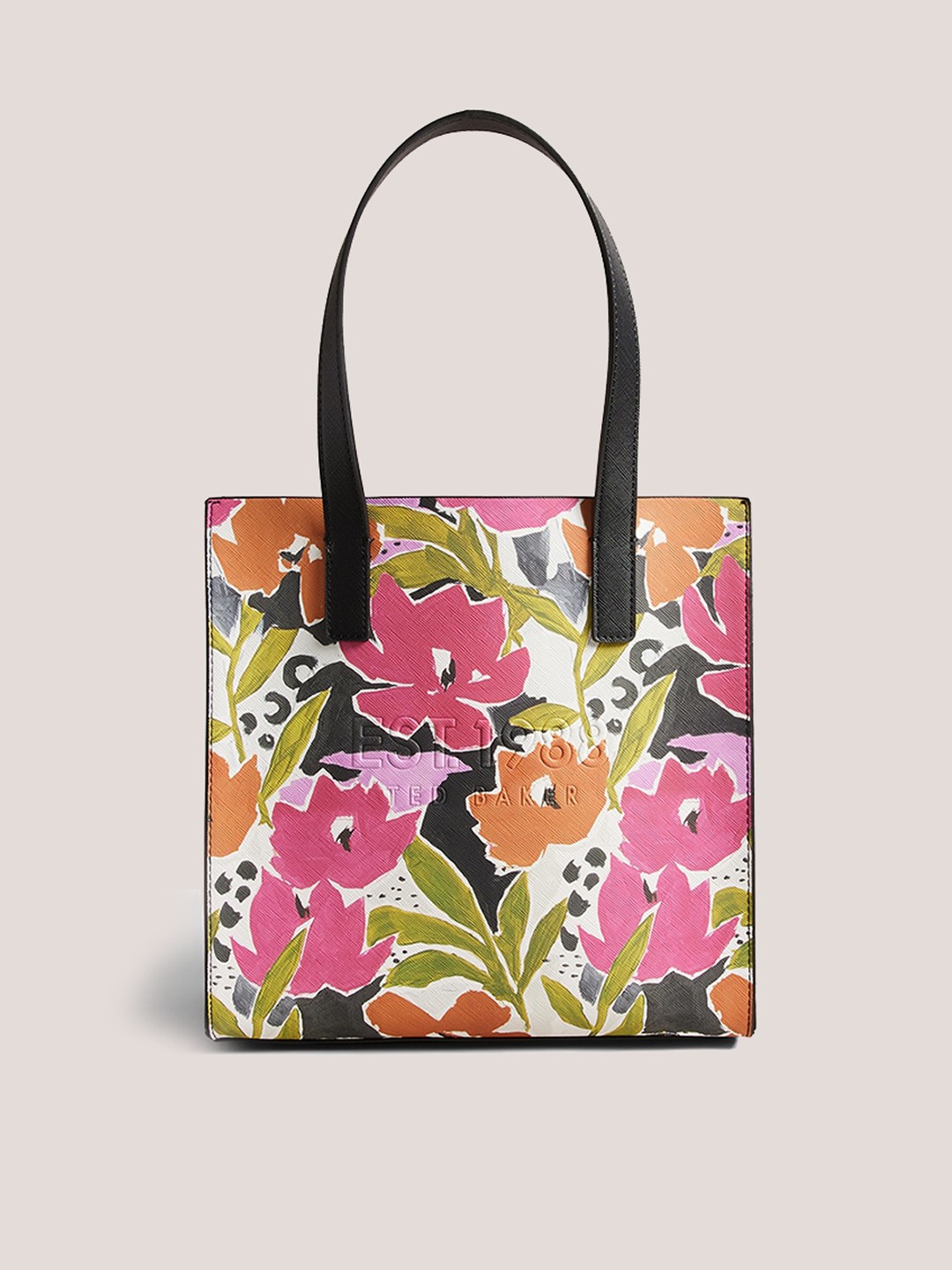 

Ted Baker Floral Printed Structured Tote Bag, Pink