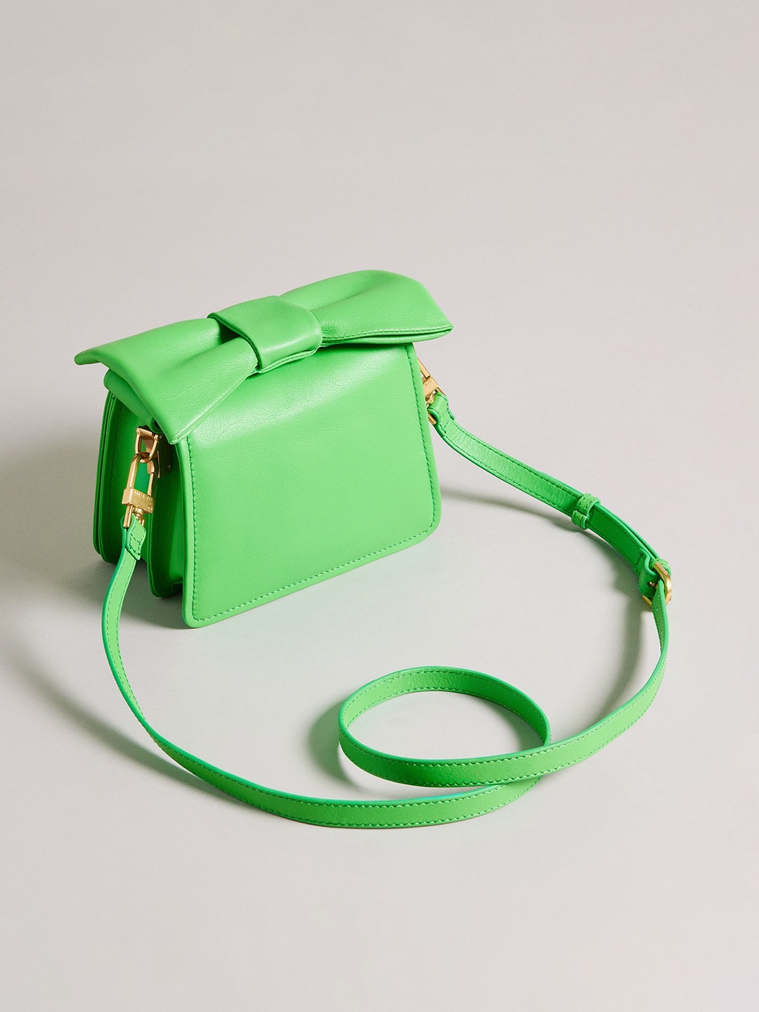 

Ted Baker Textured Structured Sling Bag With Bow, Green