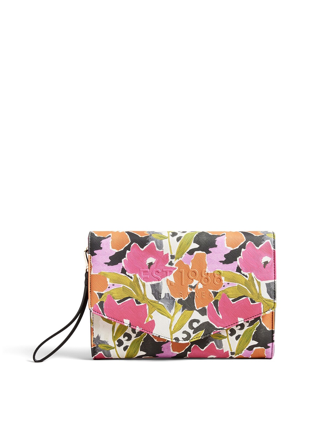 

Ted Baker Floral Printed Wristlet Envelope Clutch, Pink