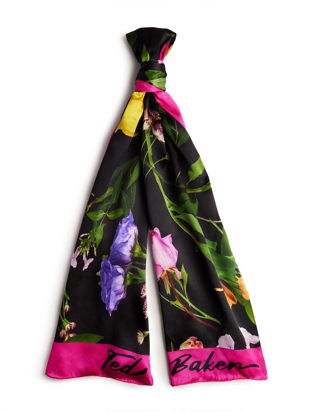 

Ted Baker Women Floral Printed Silk Scarf, Black