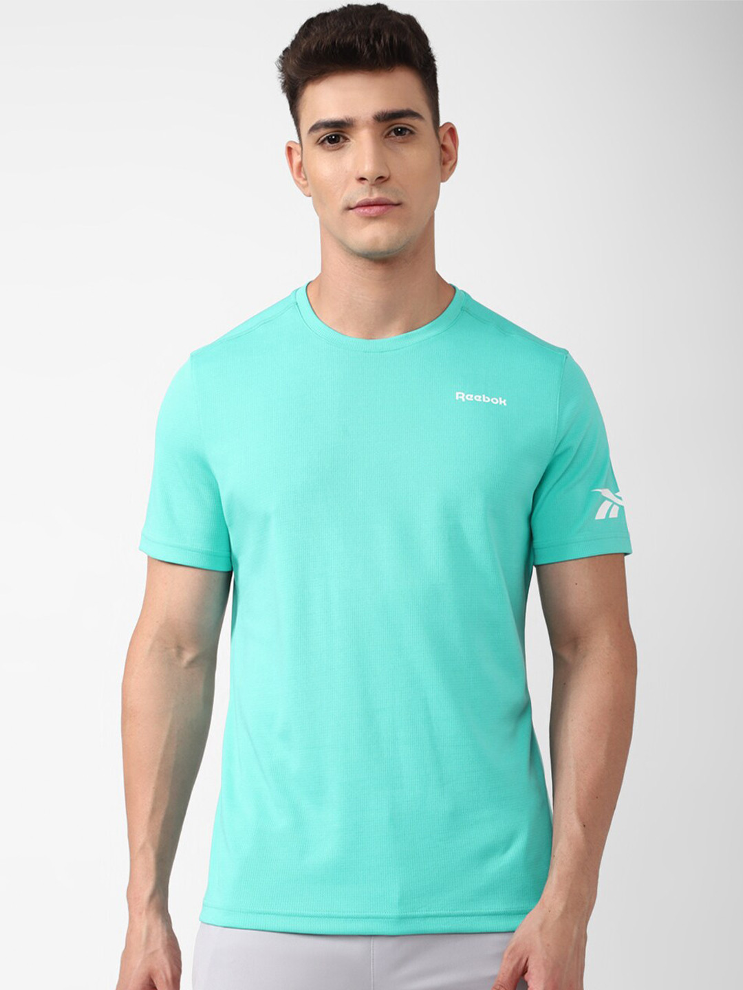 

Reebok Men FON Mesh T-Shirt, Turquoise blue