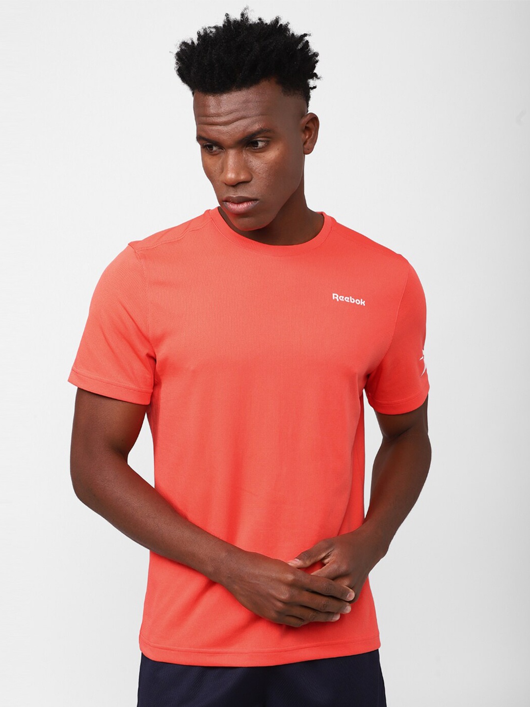 

Reebok Men FON Mesh T-Shirt, Orange