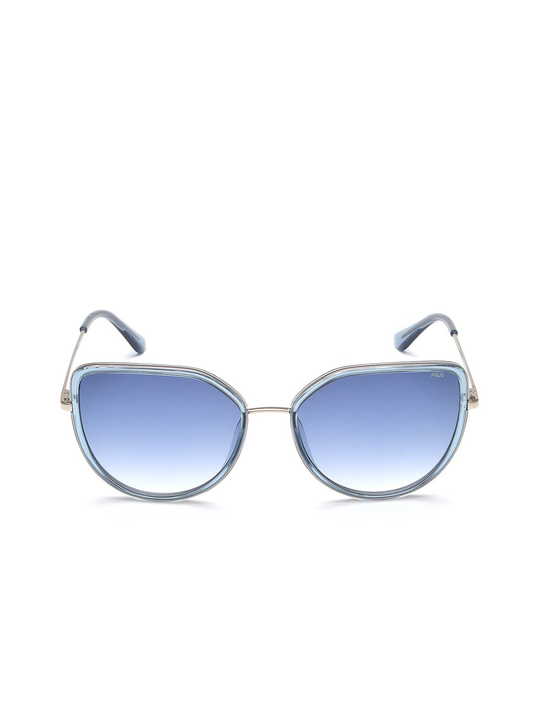 

FILA Women Cateye Sunglasses with UV Protected Lens SFI226K56579YSG, Blue