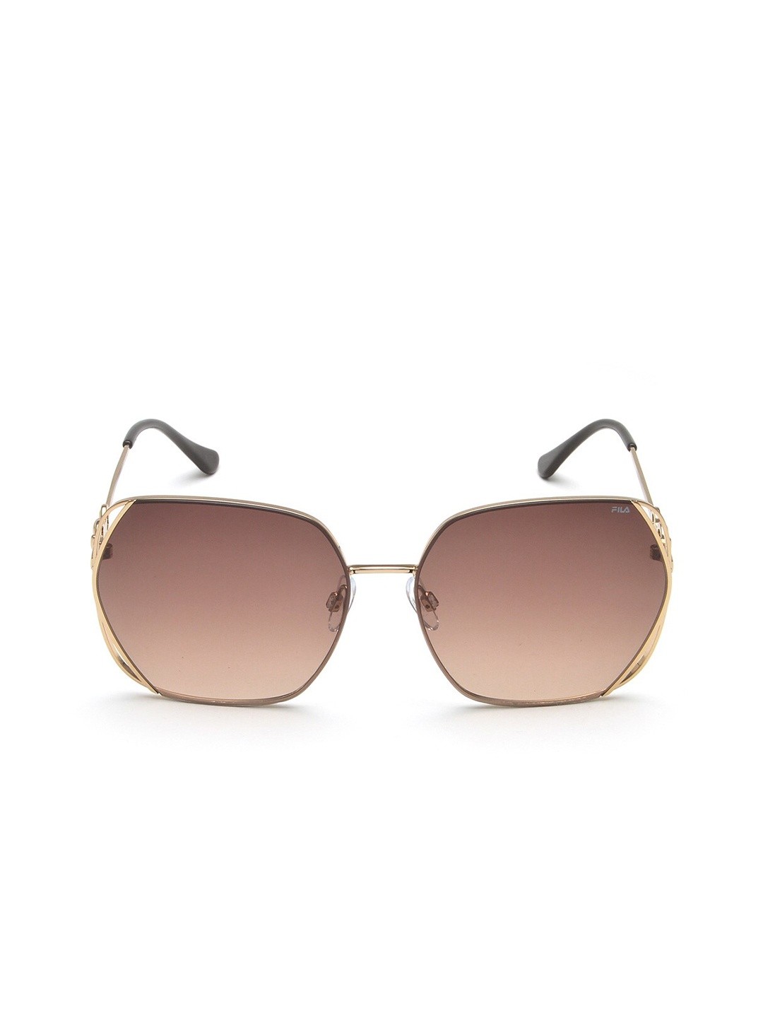 

FILA Women Square Sunglasses With UV Protected Lens SFI509K61594SG, Brown