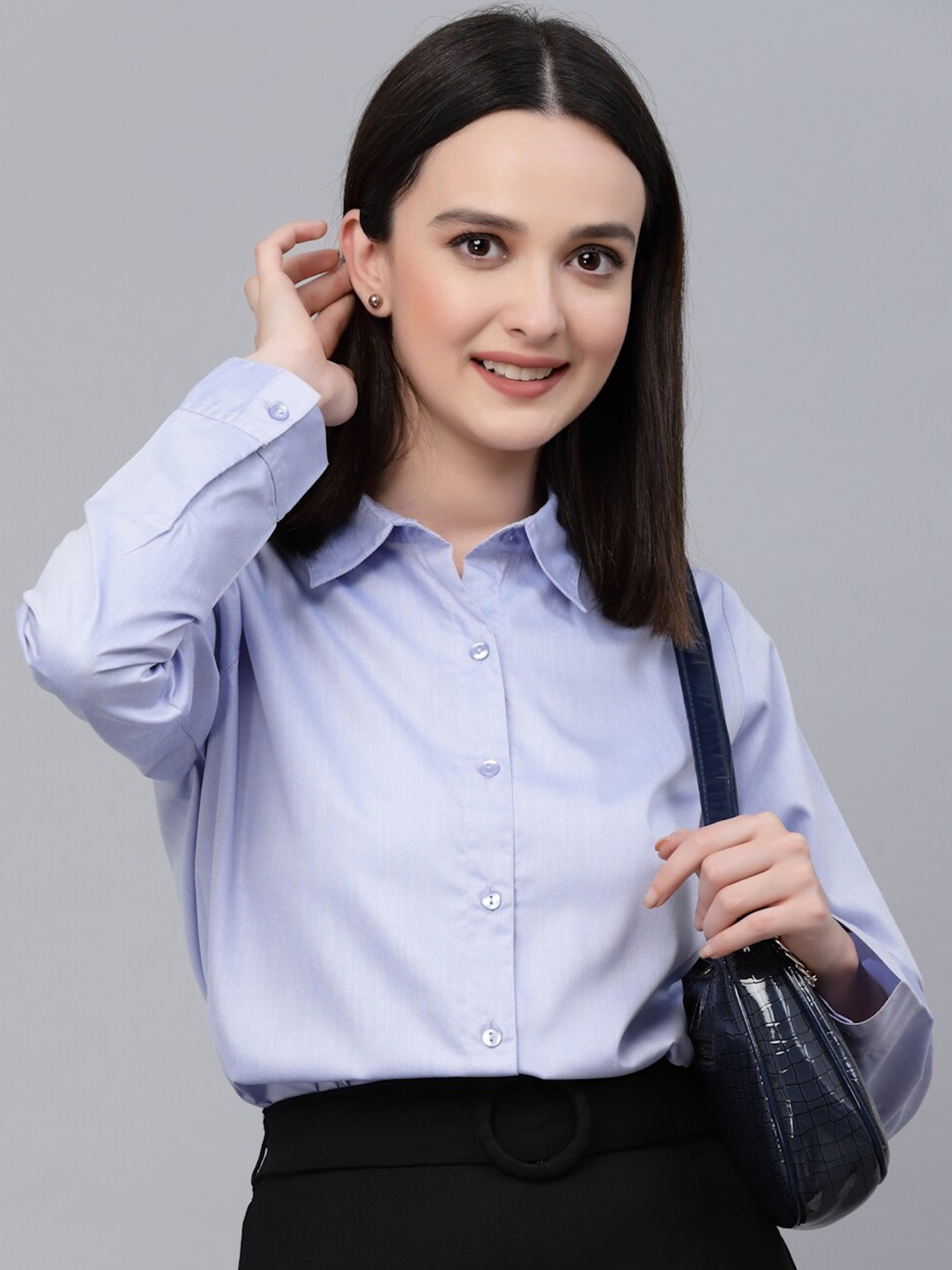 

Style Quotient Smart Spread Collar Formal Shirt, Blue