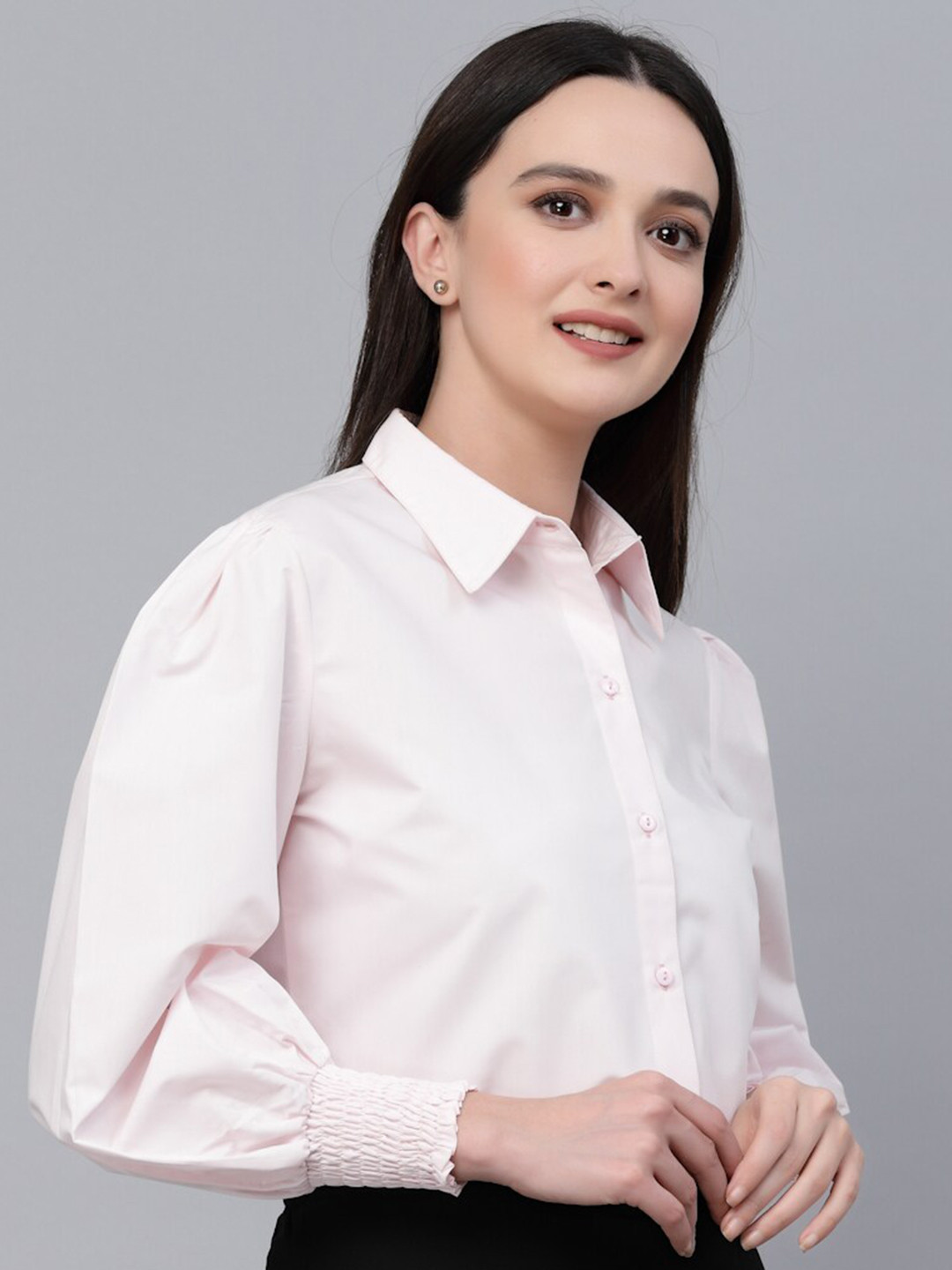 

Style Quotient Smart Spread Collar Formal Shirt, Pink