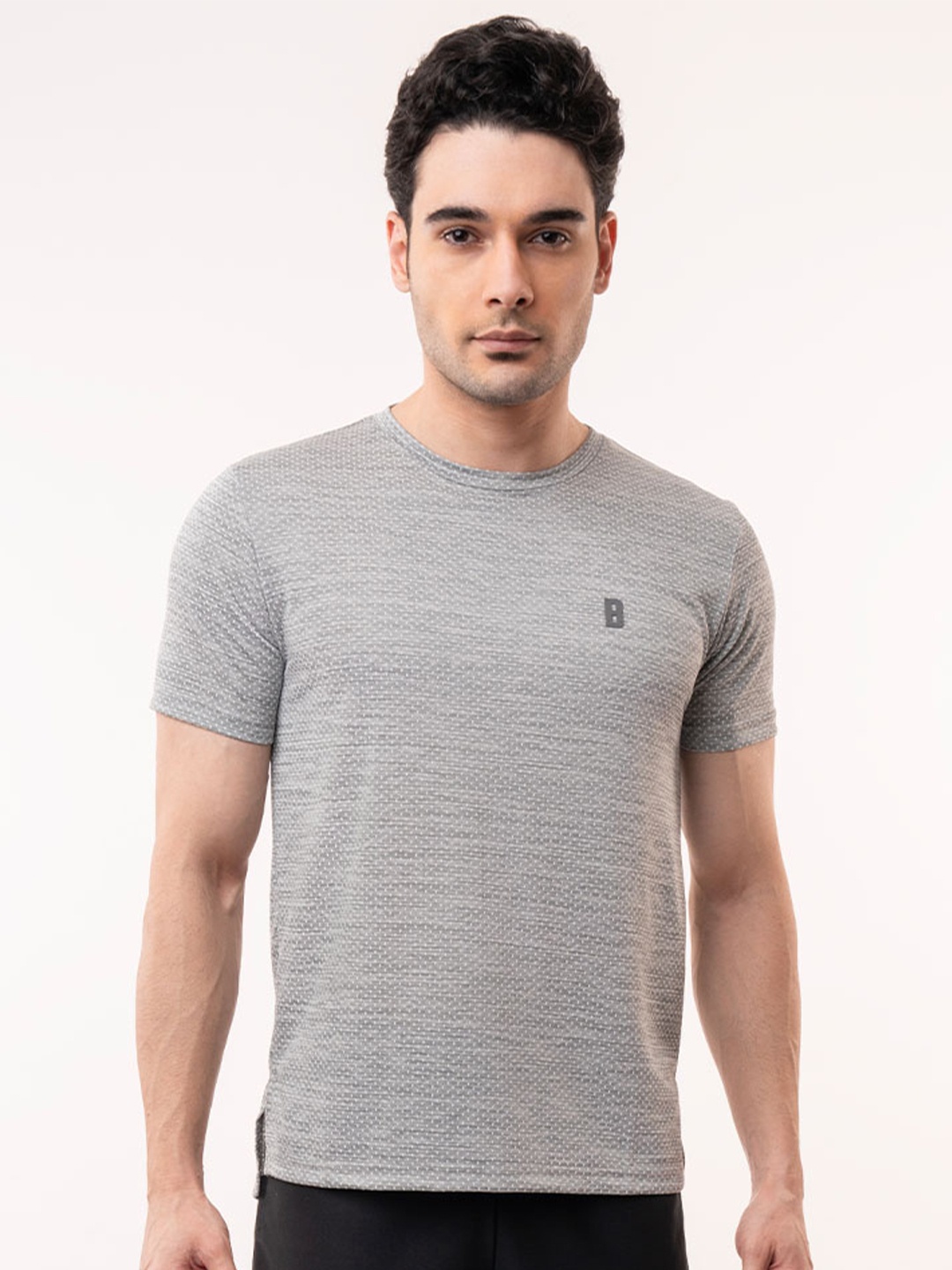 

Baller Athletik Boost Tee Men Round Neck Training Or Gym Sports T-shirt, Grey