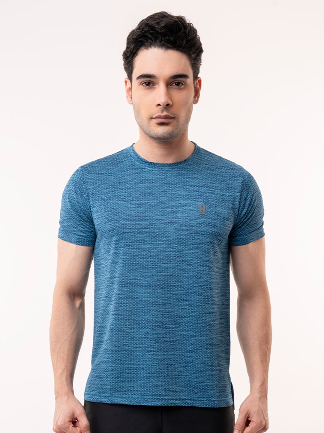 

Baller Athletik Men Round Neck Training Or Gym Sports Boost T-shirt, Blue