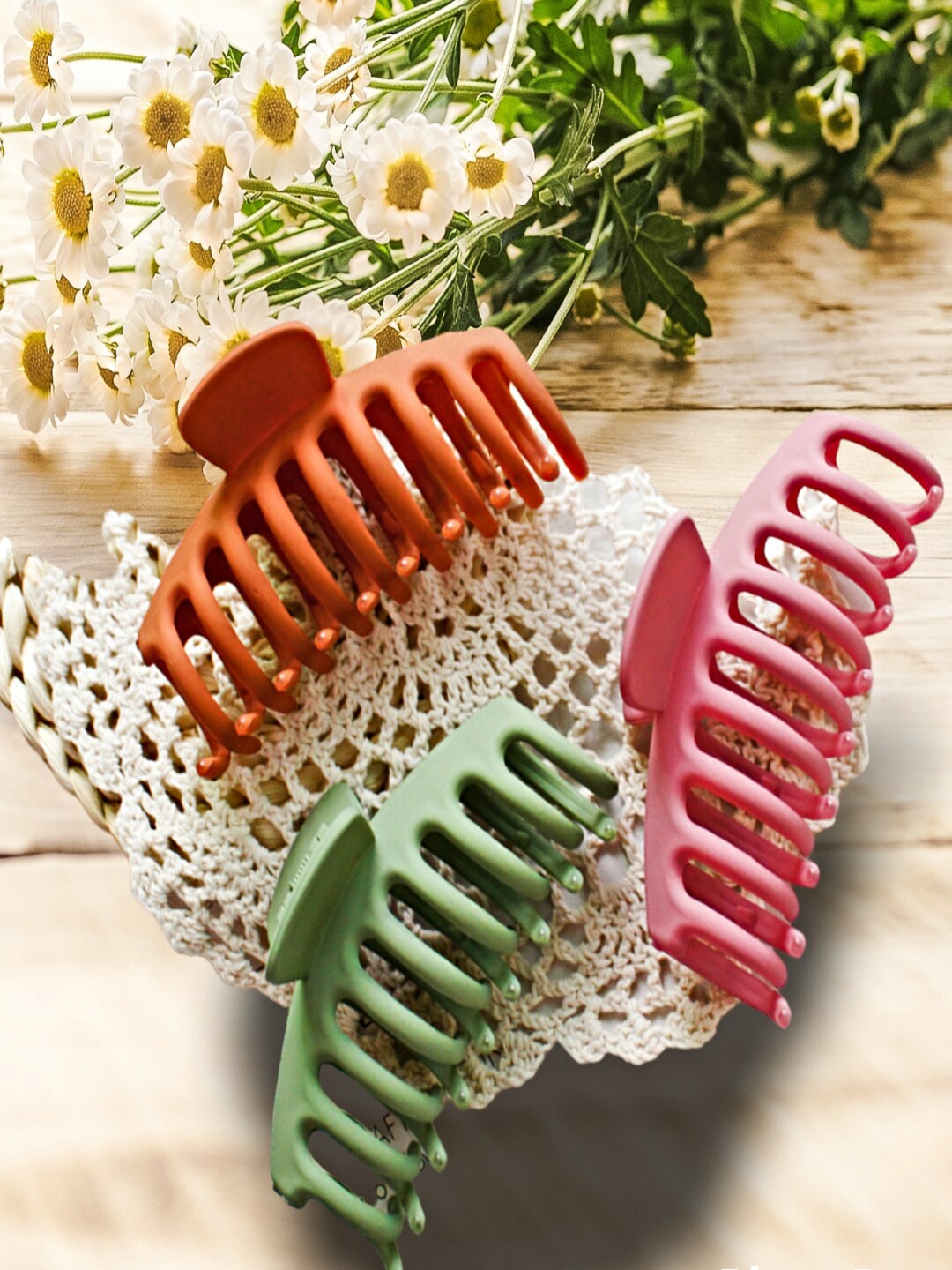 

Proplady Set of 3 Large Claw Clips, Peach
