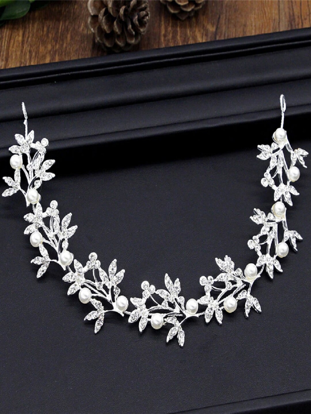 

Proplady Girls Rhinestones Embellished Metal Tiara, Silver