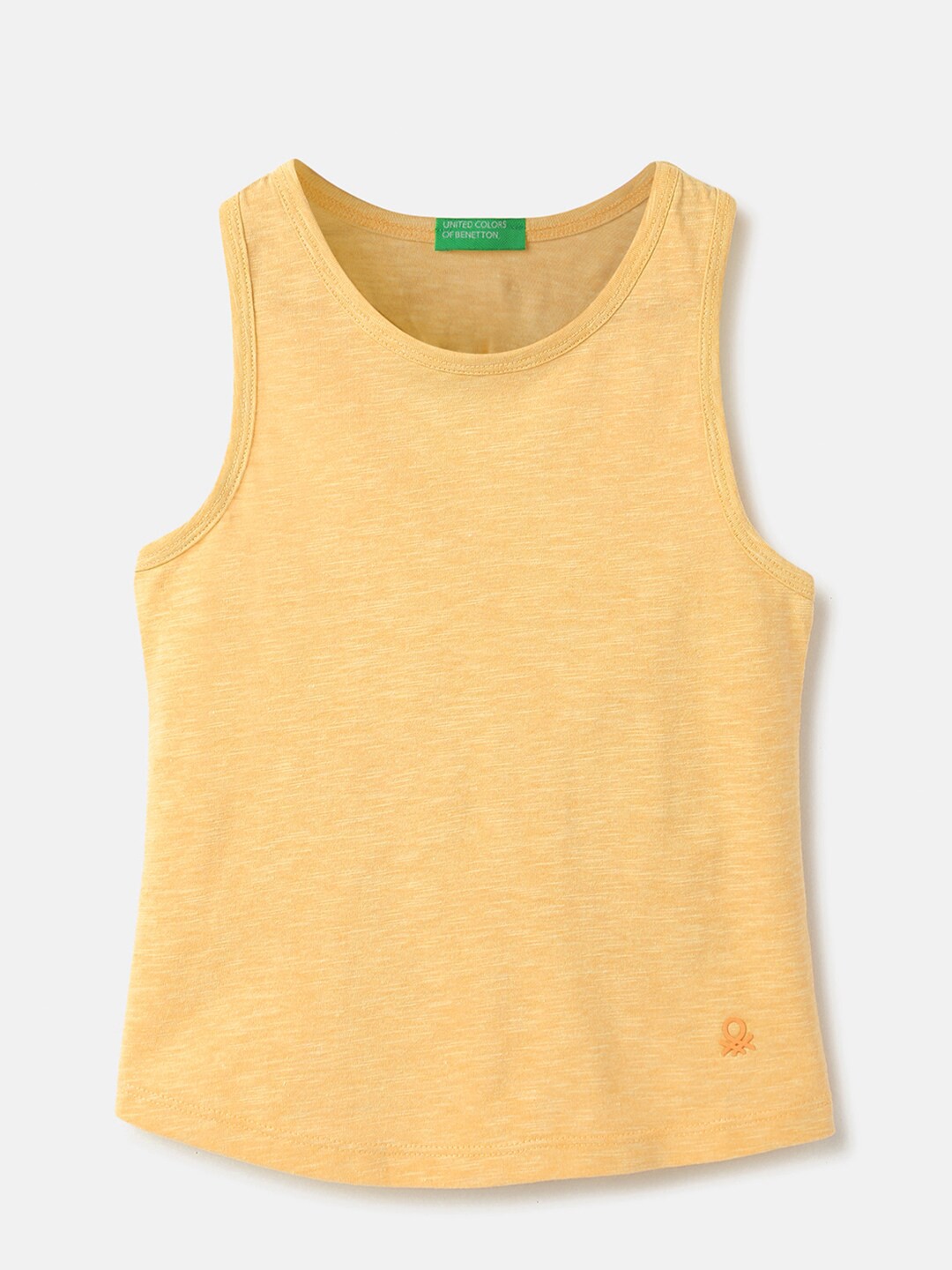 

United Colors of Benetton Girls Round Neck Tank Top, Yellow