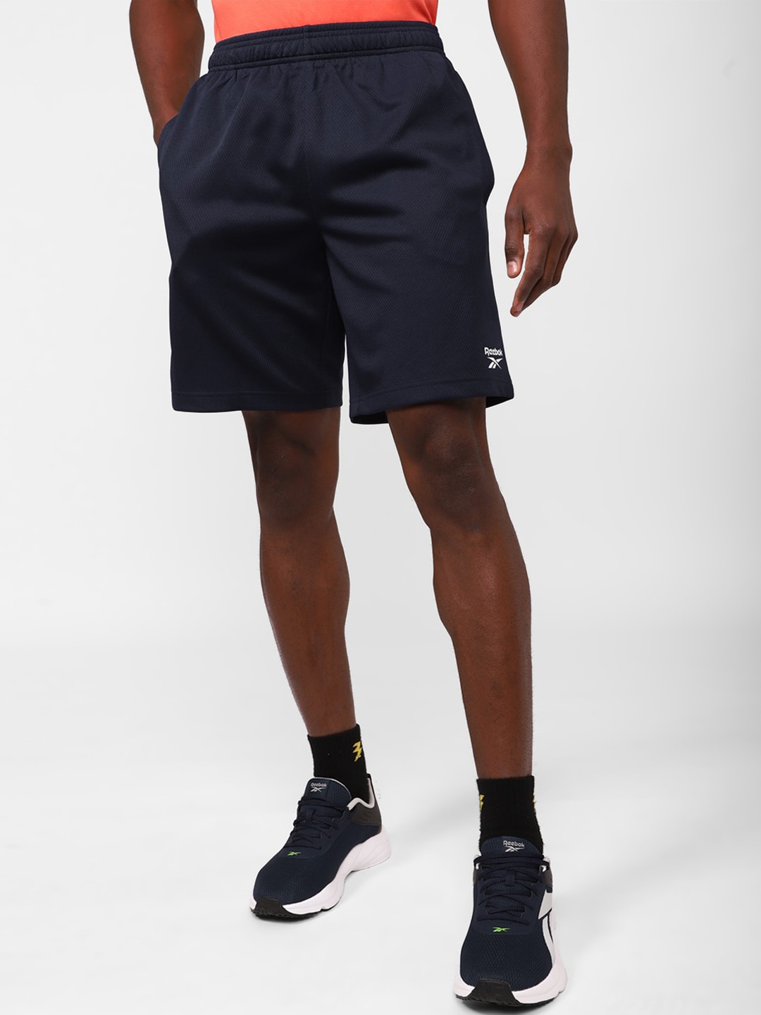 

Reebok Men FND Poly Knit Shorts, Navy blue