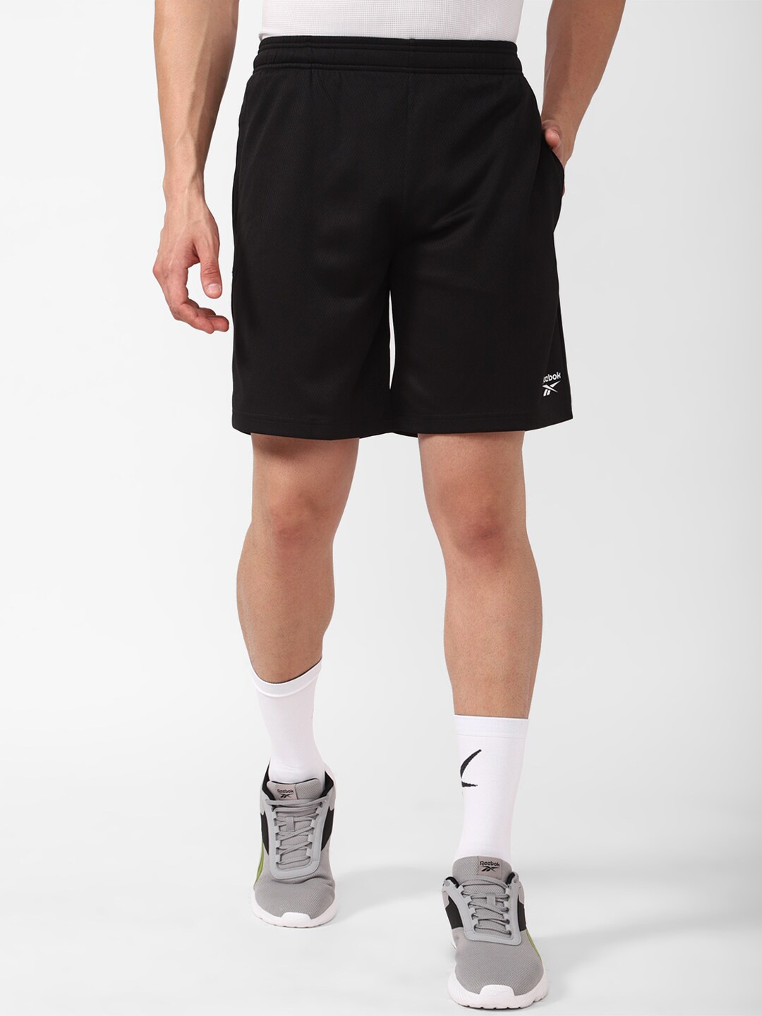 

Reebok Men FND Poly Knit Sports Shorts, Black