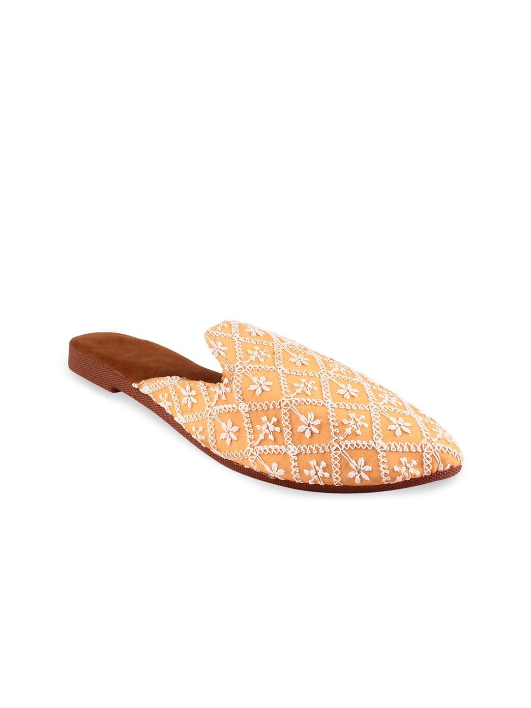 

Apratim Embroidered Ethnic Mules, Yellow