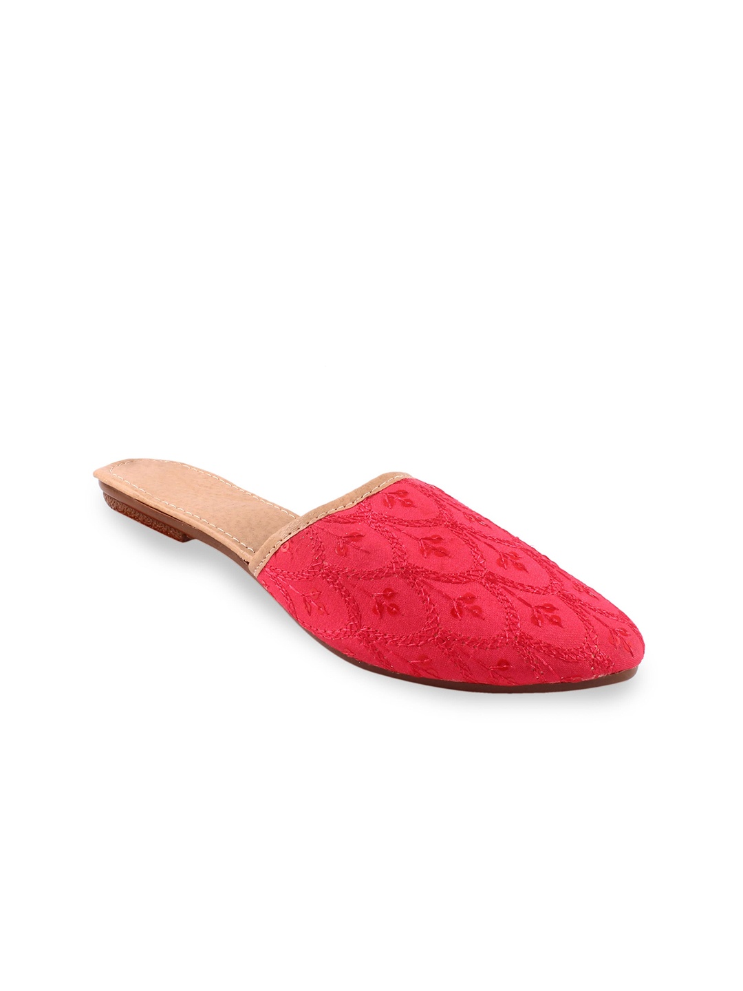 

Apratim Embroidered Ethnic Mules, Pink